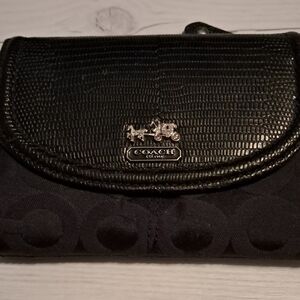 Coach Black Textured Women's Wallet